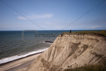 Cliff erosion at the Danish coastline 