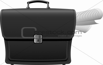 Briefcase with documents
