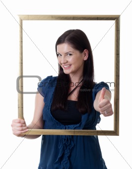 young woman frame thumb