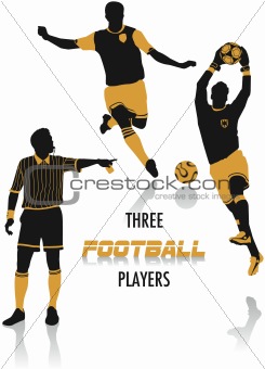 Football players silhouettes