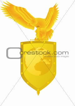 Eagle, shield and sword