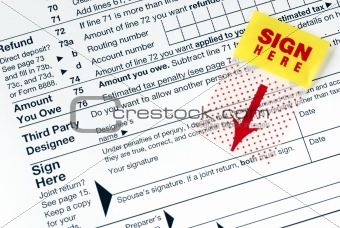 Remember to sign the tax return before you mail