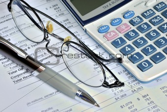 Reviewing the financial report of a company