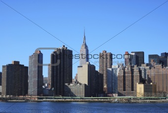 Skyline for Mid-town Manhattan in New York City