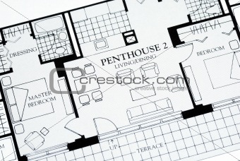 A floor plan focused on the living room
