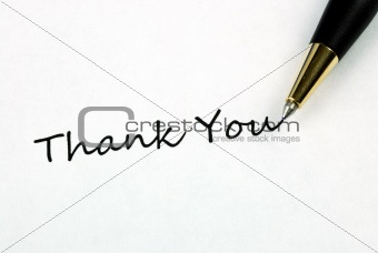 The words Thank You concepts of appreciation and thankfulness