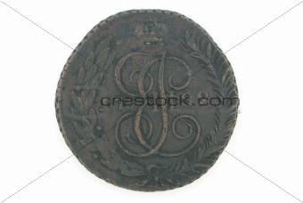 A copper Russian coin of 18 century (5 kopek)