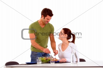 couple having lunch