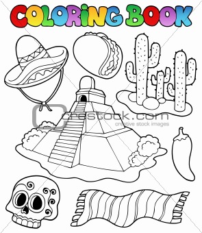 Coloring book with Mexican theme 1