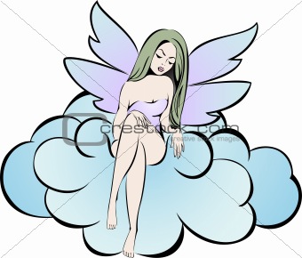 Fairy with purple wings