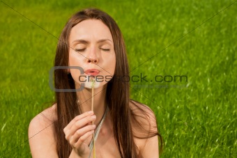 Girl with dandelion