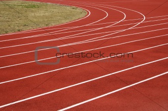 Asphalt for runners track turn zoomed foto