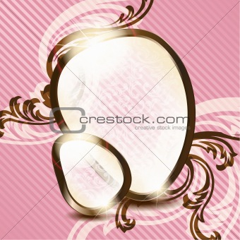 Romantic French retro background with transparencies