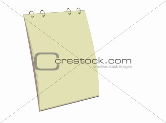 Blank yellow notes block