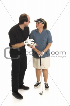 couple playing golf