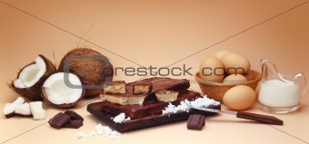 Coconut fudge composition with ingredients