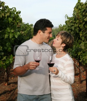 Couple at vineyard