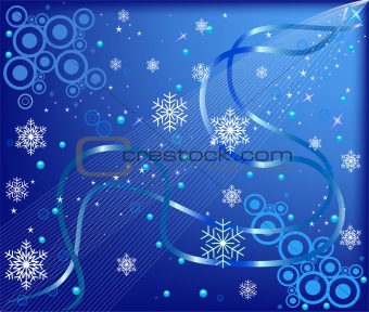 Abstract artistic winter background - vector