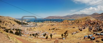 Heavily populated highland panorama