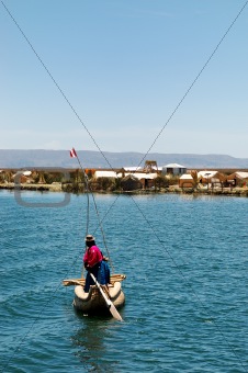 A local on Lake Titicaca