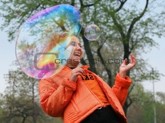 Girl with bubbles