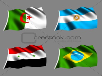 Flag Brazil Argentina Algeria Syria