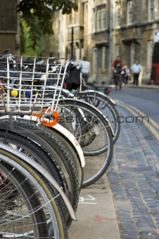 Bikes Parked in the Street (Oxford)