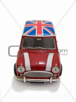 Red uk toy car