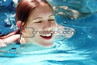 Girl in a pool