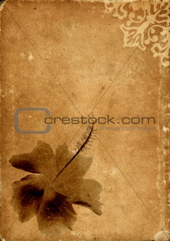Vintage card with flower