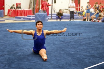 Gymnast on floor