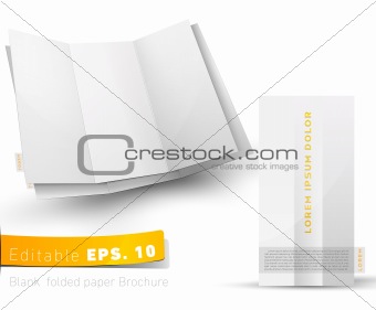 Blank folded brochure for your design presentation