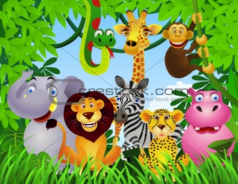 Animal cartoon group