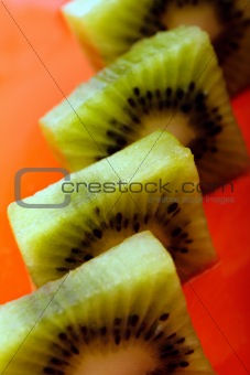 Rectangular kiwi slices