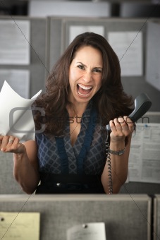 Screaming Office Worker