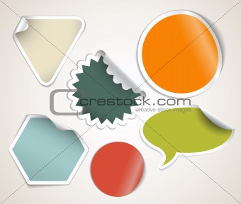 Retro colored labels badges and stickers