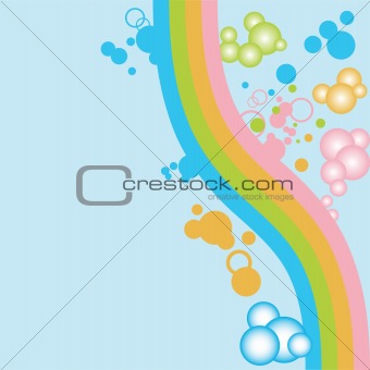 seamless rainbow background with circles