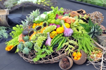 assortment healthy vegetables in basket