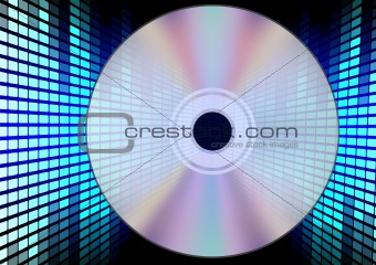 Compact Disc on Equalizer Background