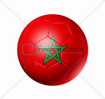 Soccer football ball with Morocco flag