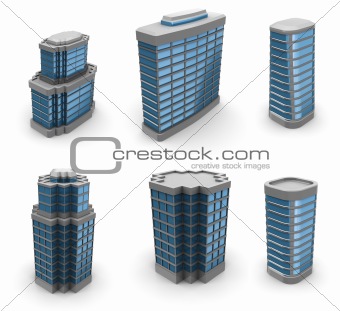 city buildings set