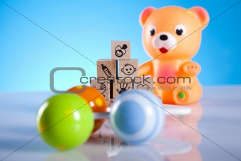 Baby toys and bear