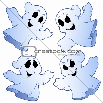 Four cute ghosts