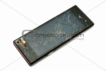 Damaged smart phone