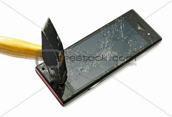 Damaged smart phone