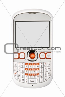  White smart phone