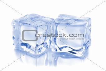 two ice cubes