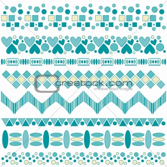 Beautiful turquoise and yellow trim collection