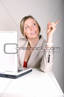 Young Business Woman On A Laptop