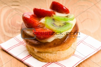 French cake with fresh fruits